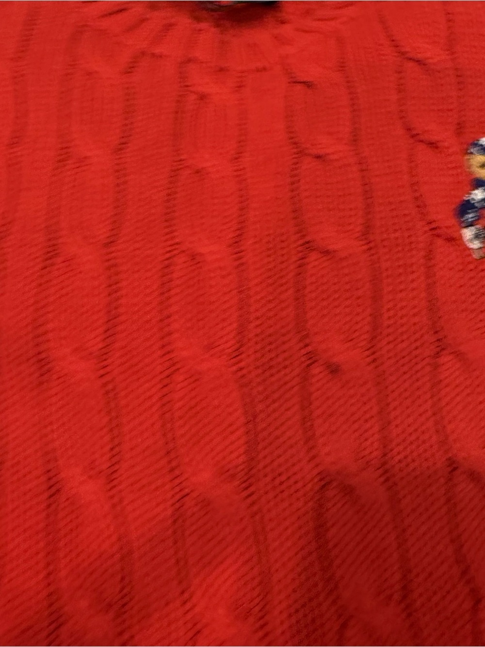 Ralph Lauren Women’s Polo Bear Cable Knit Sweater Red Sz S NWOT - Picture 13 of 15